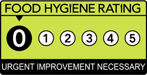 Food Hygiene Rating is: 0